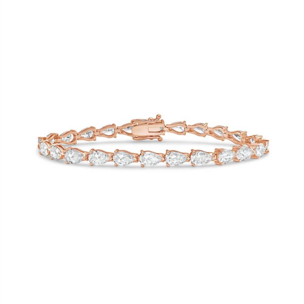 NEW DIANA M JEWELS women's pear lab-grown diamond jewelry bracelet (35.00 ct) -